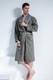 Men's Luxury Hotel Warm Spa Bathrobe Plush Lined Microfiber Robe for Men