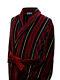 Men's Luxury Striped Velour Bathrobe by Bown of London Marchand (M XXL)