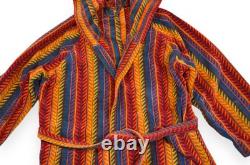 Men's Missoni Home Bathrobe T&J Vestor Multicolor Hooded Belted Robe Italy M-L