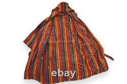 Men's Missoni Home Bathrobe T&J Vestor Multicolor Hooded Belted Robe Italy M-L