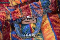 Men's Missoni Home Bathrobe T&J Vestor Multicolor Hooded Belted Robe Italy M-L