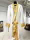 Men's Rose Satin Pajamas Set 2025 Luxury Silk Long Sleeve Loungewear Robe