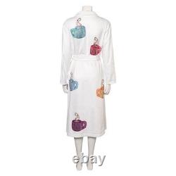 Men's Tyler Durden Shawl Collar Bathrobe Soft Terry Towel Coat, Cup Style Robe