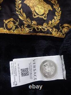 Men's Versace Bath Robe Baroque Dressing Gown Black