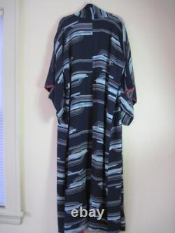 Men's Vintage Long Kimono Dressing Gown Robe