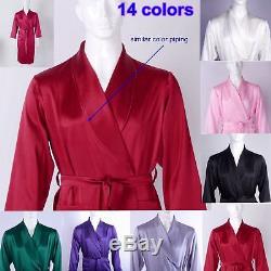 Mens 30 Momme 100% Pure Silk Night Robes Bathrobes Nightwear Sisters Silk