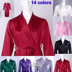 Mens 30 Momme Heavy Weight 100% Pure Silk Robes Sleepwear Bathrobe Sisters Silk