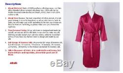 Mens 30 Momme Heavy Weight 100% Pure Silk Robes Sleepwear Bathrobe Sisters Silk
