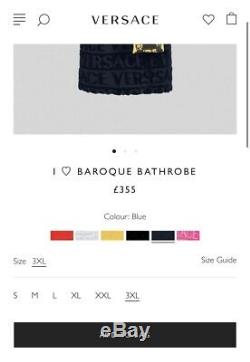 Mens Authentic Versace I LOVE BAROQUE BATHROBE XXL