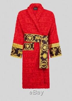 Mens Authentic Versace Red I LOVE BAROQUE BATHROBE XXL RRP £355