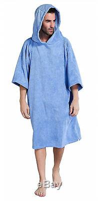 Mens/Boys bath hood towel One size wet-suit Changing robe Surf poncho Home/Sport