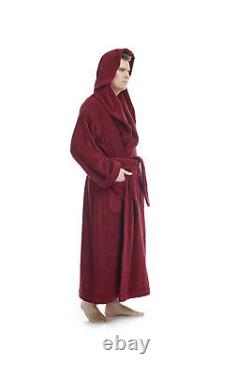 Mens Luxury Monk Bathrobe 100% High Grade Turkish Cotton Terry Robe