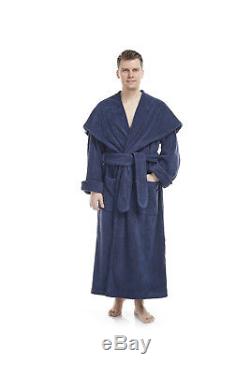 Mens Mega Monk Style Hooded Luxurious Turkish Cotton Terry Bathrobe