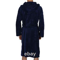Mens Robe Bathrobe Coral Fleece Hooded Robe - Super Soft USA Seller FAST SHIP