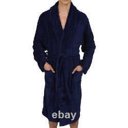 Mens Robe Bathrobe Coral Fleece Shawl Super Soft USA SELLER FAST SHIP