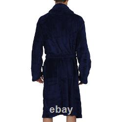 Mens Robe Bathrobe Coral Fleece Shawl Super Soft USA SELLER FAST SHIP