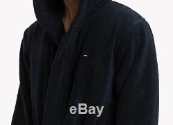 Mens Tommy Hilfiger Icon Hooded Bathrobe/ Dressing Gown Micro Cotton Towelling