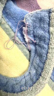 Mens VTG 1960s Turkish Terry Pastel Rainbow Stripe Bathrobe Small Medium OSFA