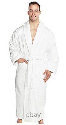 Mens and Womens Original Terry Shawl Turkish Bathrobe X-Large White