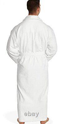 Mens and Womens Original Terry Shawl Turkish Bathrobe X-Large White