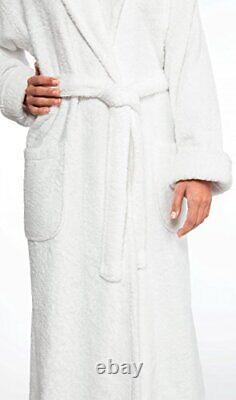 Mens and Womens Original Terry Shawl Turkish Bathrobe X-Large White