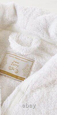 Mens and Womens Original Terry Shawl Turkish Bathrobe X-Large White