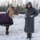 Merino Wool for Women Wool Robe Style Coat Wool Dressing Gown with Hood Organic