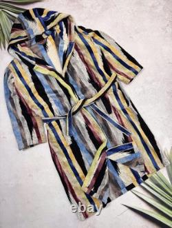 Missoni Bathrobe Cotton Multicolor Striped Italy Adults size Large