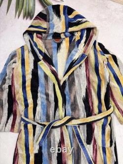 Missoni Bathrobe Cotton Multicolor Striped Italy Adults size Large