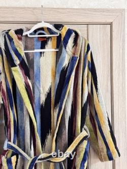 Missoni Bathrobe Cotton Multicolor Striped Italy Adults size Large