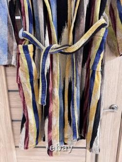 Missoni Bathrobe Cotton Multicolor Striped Italy Adults size Large