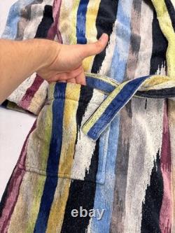 Missoni Bathrobe Cotton Multicolor Striped Italy Adults size Large