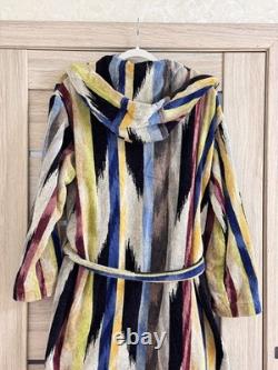 Missoni Bathrobe Cotton Multicolor Striped Italy Adults size Large