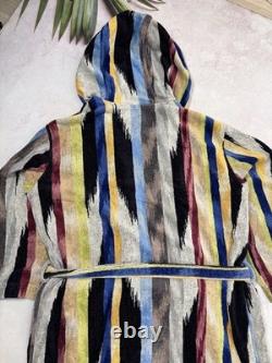 Missoni Bathrobe Cotton Multicolor Striped Italy Adults size Large