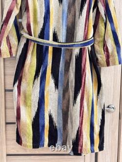 Missoni Bathrobe Cotton Multicolor Striped Italy Adults size Large