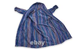 Missoni Bathrobe Terry Italy Blue Multicolour Hood Belt Men Size M