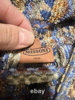 Missoni Bathrobe in cotton terry with Striped Pattern Unisex Size XL