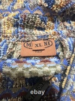 Missoni Bathrobe in cotton terry with Striped Pattern Unisex Size XL