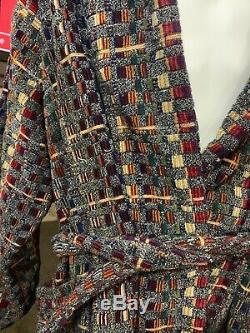 Missoni Belted POCKETS Multicolored Geometric Bath Robe CEE 100% Cotton XL