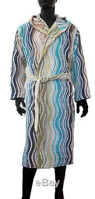 Missoni Home Bath Robe Chevron Collection Peggy 170 Hooded M 100% Cotton