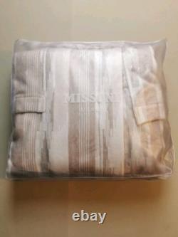 Missoni Home Mens L Clint Shawl High Neck Bathrobe BNIB White Brown 100% Cotton