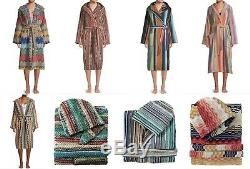 Missoni Home Unisex Hooded BathRobe robe, 8 VARIATIONS PATTERNS Sizes S M L XL