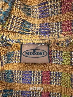 Missoni Hooded Bathrobe Multicolor Cotton Pockets Unisex Made in Italy