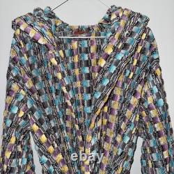 Missoni Hooded Bathrobe Multicolor Cotton Pockets Unisex Medium