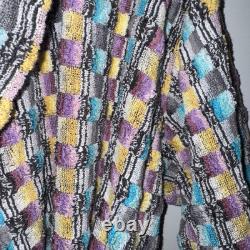 Missoni Hooded Bathrobe Multicolor Cotton Pockets Unisex Medium