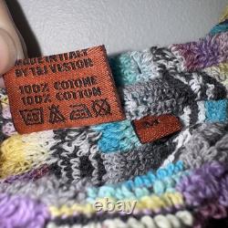 Missoni Hooded Bathrobe Multicolor Cotton Pockets Unisex Medium