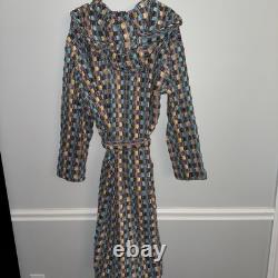 Missoni Hooded Bathrobe Multicolor Cotton Pockets Unisex Medium