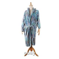 Missoni Men's Striped Bathrobe Hooded Terry Coat Towel size L Large