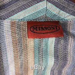Missoni Men's Striped Blue Bath Robe 52 XL