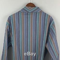 Missoni Men's Striped Blue Bath Robe 52 XL